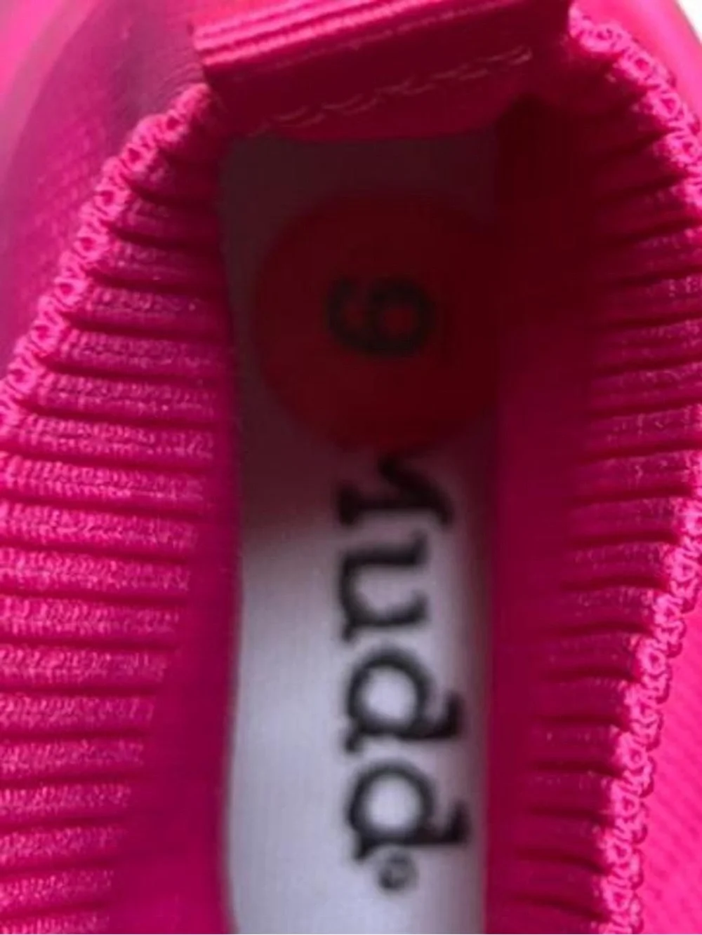 Mudd Neon Pink Sock Gym Athletic Sneakers Chunky Slip On Shoes Size 6 Barbiecore